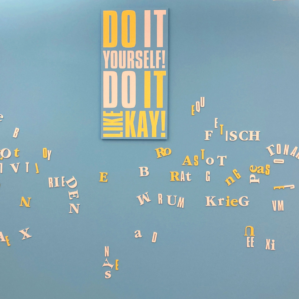 Kay Rosen Now and Then Poster