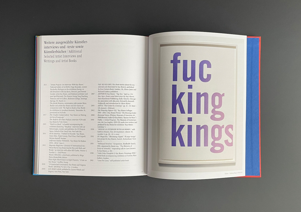 Kay Rosen. NOW AND THEN Publication