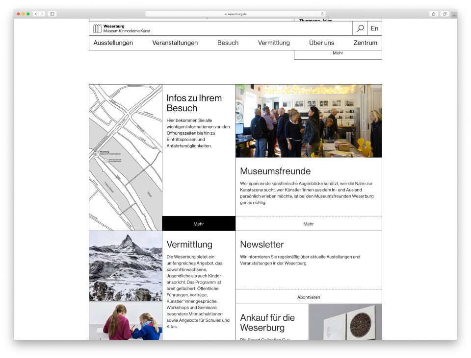 Weserburg Website